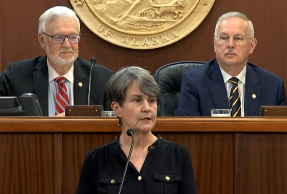Chief Justice Susan M. Carney delivers the State of the Judiciary to the joint Legislative body