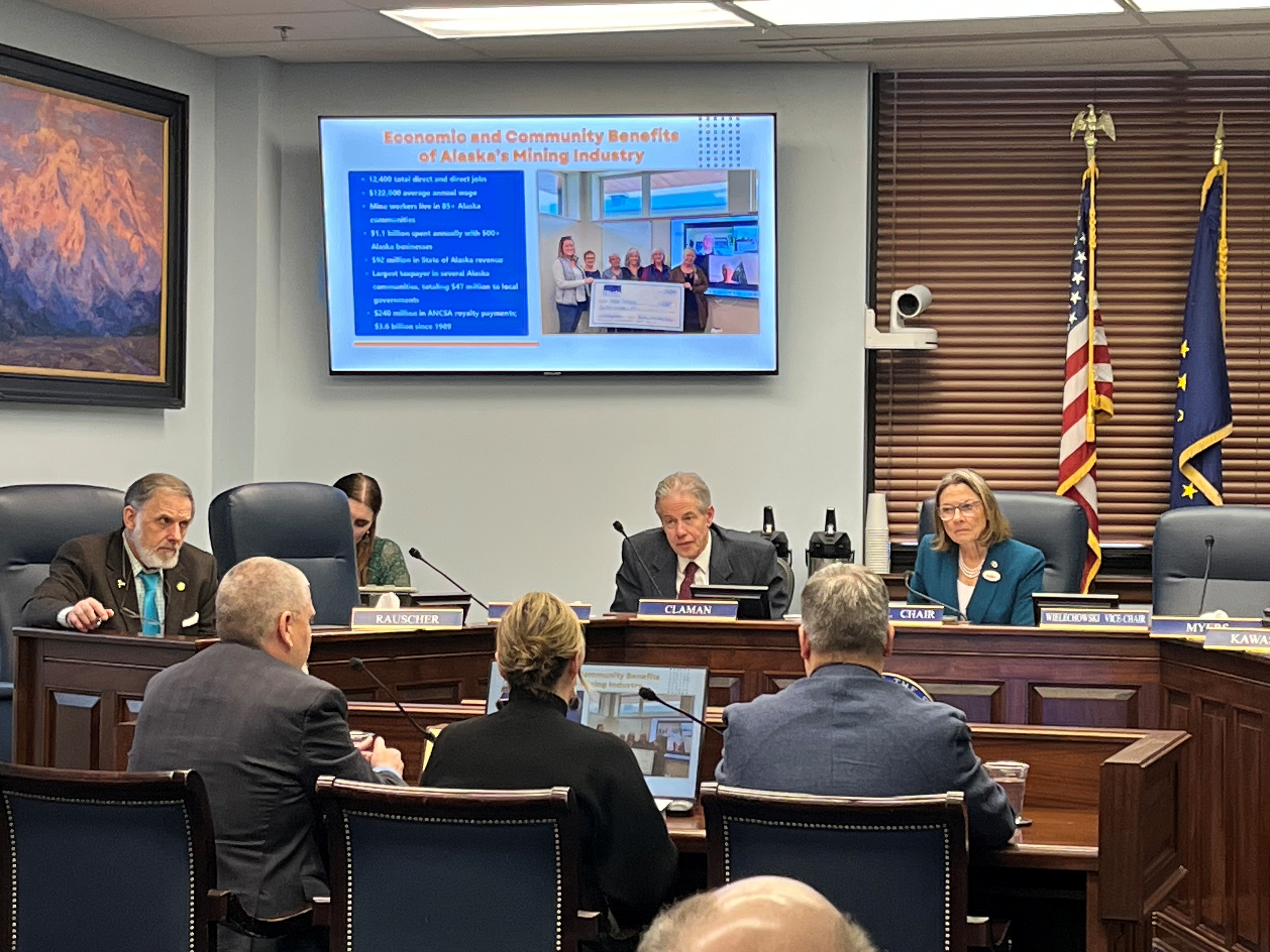 The Senate Resources Committee hears a presentation update on mining in Alaska